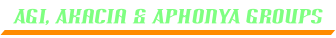 AGI, Akacia & APHONYA groups